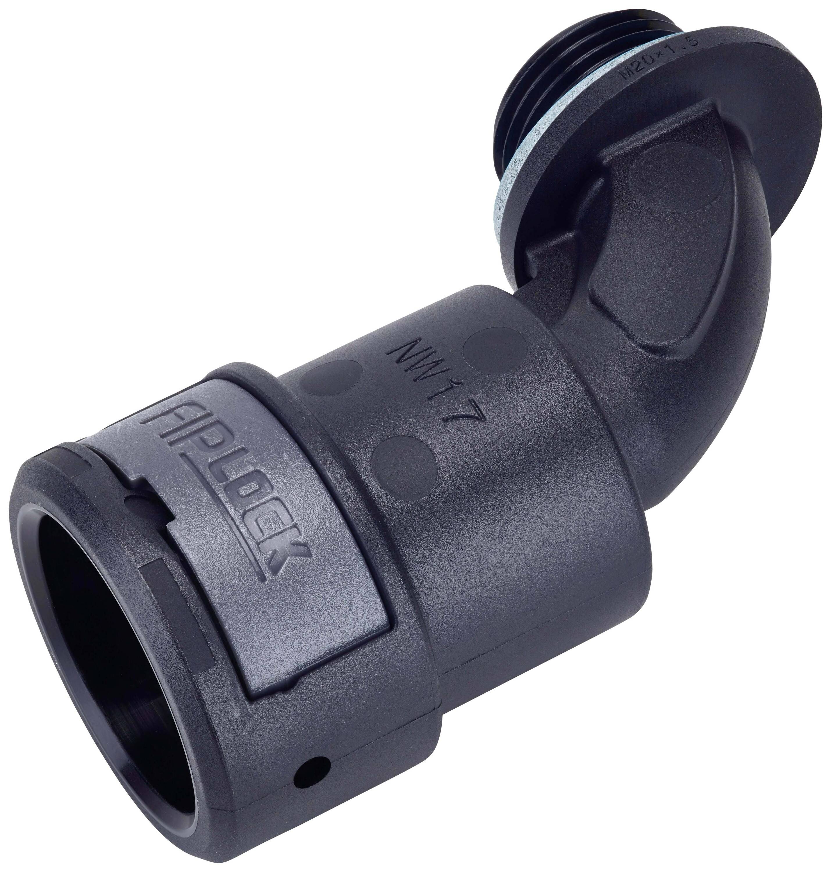 Fränkische Rohrwerke 4890712600 AEPA-23M25PB Schlauchverschraubung Schwarz M25 x 1.5 23 mm 90° 6 St.