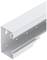 Metallprofil mit weißer Beschichtung, rechteckige Form, gebohrte Löcher zur Befestigung, eingesetzt in Baustrukturen.