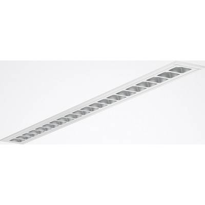 Metallische, schmale Lüftungsöffnung in weißem Rahmen; diagonale Anordnung. Minimalistisches Design für moderne Architektur.