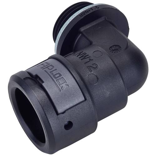 Fränkische Rohrwerke 4890711800 AWPA-12M20PB Schlauchverschraubung Schwarz M20 x 1.5 12 mm 90° 10 St.