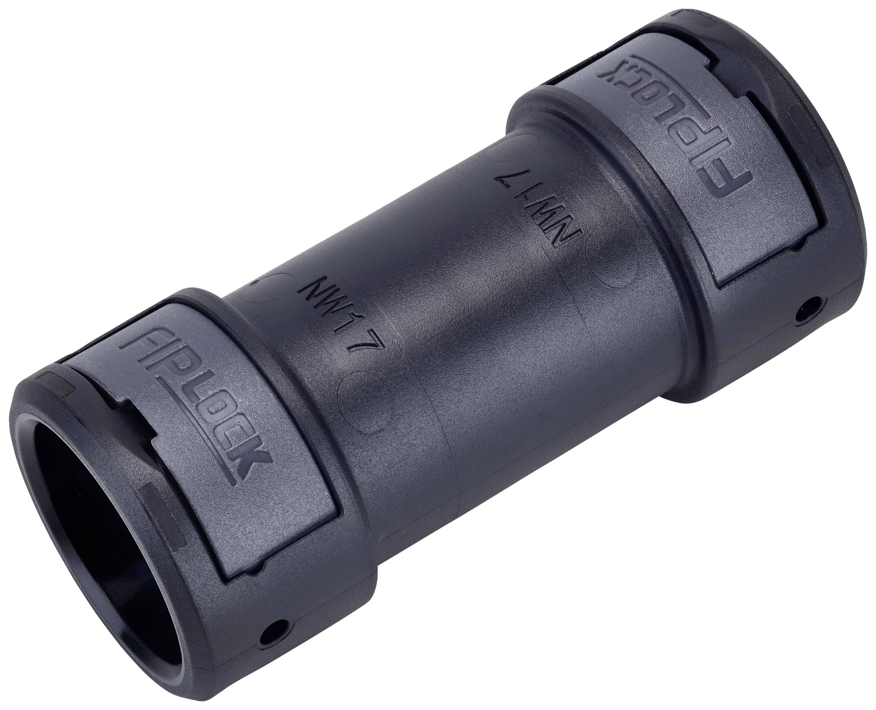 Fränkische Rohrwerke 4891607600 ACPA-17B Wellrohrverbinder Schwarz Gerade 10 St.