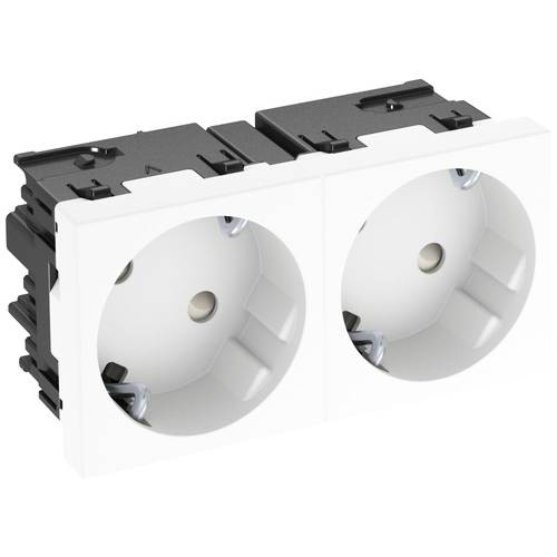 OBO Bettermann 6120483 Geräteeinsatz 2fach Steckdose (B x H x T) 90 x 45 x 40 mm 1 St. Weiß