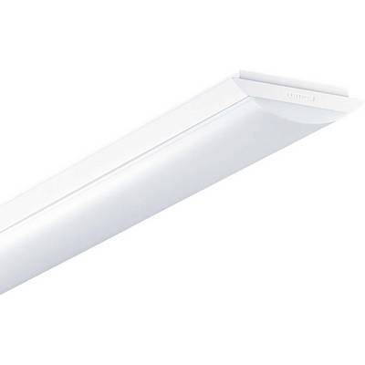 Längliche, weiße LED-Deckenleuchte mit schlankem, modernem Design, geeignet zur hellen Raumbeleuchtung.