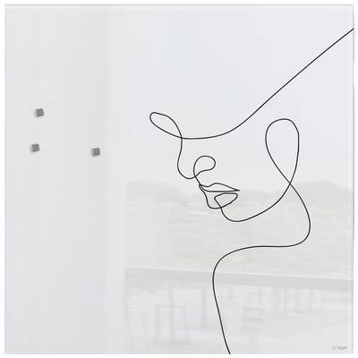 Sigel Glas-Magnetboard Design Line Art (B x H) 480 mm x 480 mm Schwarz GL295-0