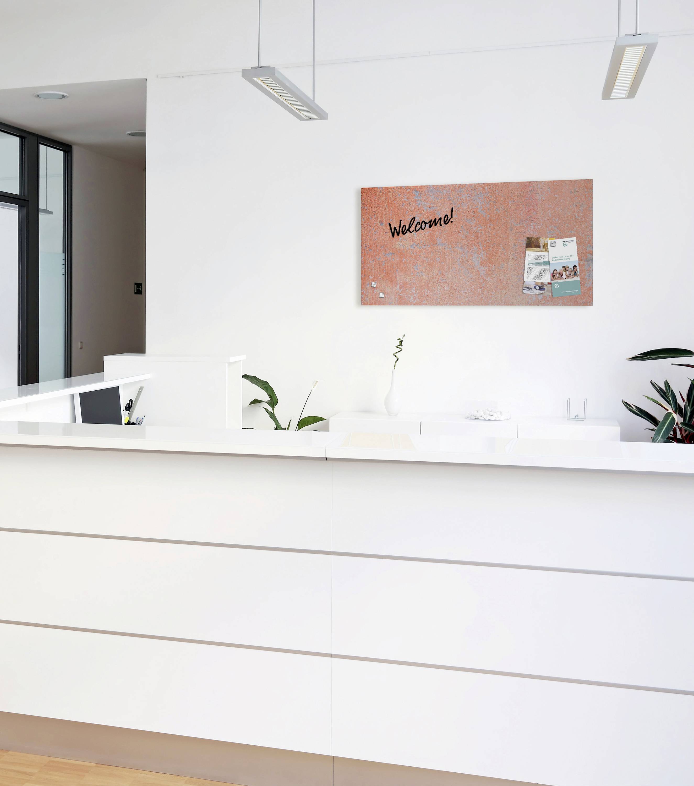 Sigel Glas-Magnetboard Design Red Wall matt (B x H) 910 mm x 460 mm Koralle GL289-3