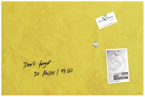 Sigel Glas-Magnetboard Design Yellow Structure matt (B x H) 600 mm x 400 mm Gelb GL393