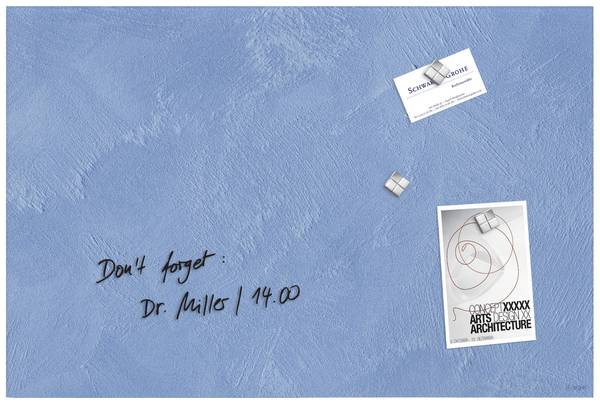 Sigel Glas-Magnetboard Design Blue Structure matt (B x H) 600 mm x 400 mm Hellblau GL394
