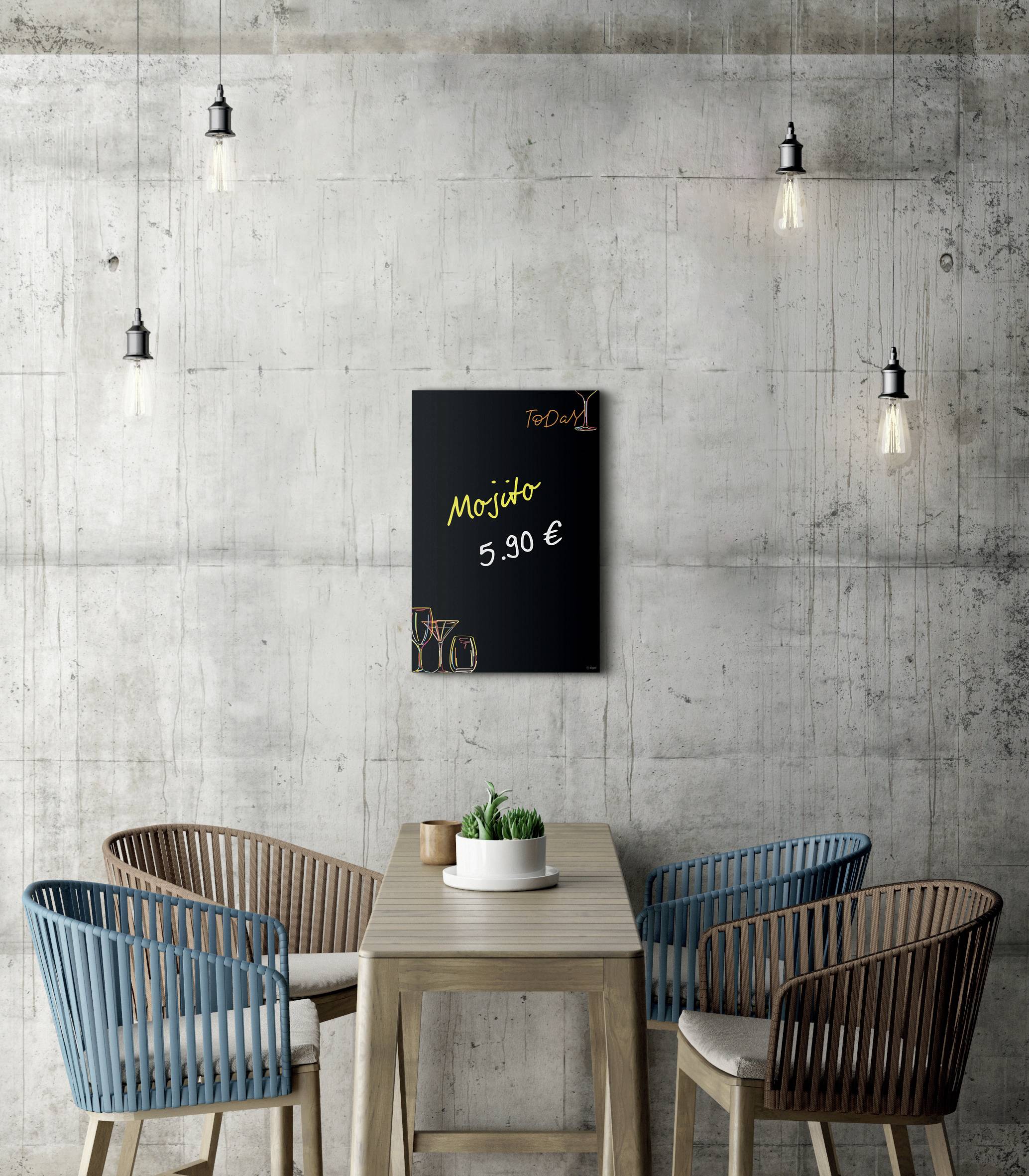 Sigel Glas-Magnetboard Design Drinks matt (B x H) 400 mm x 600 mm Schwarz, Orange GL396-2