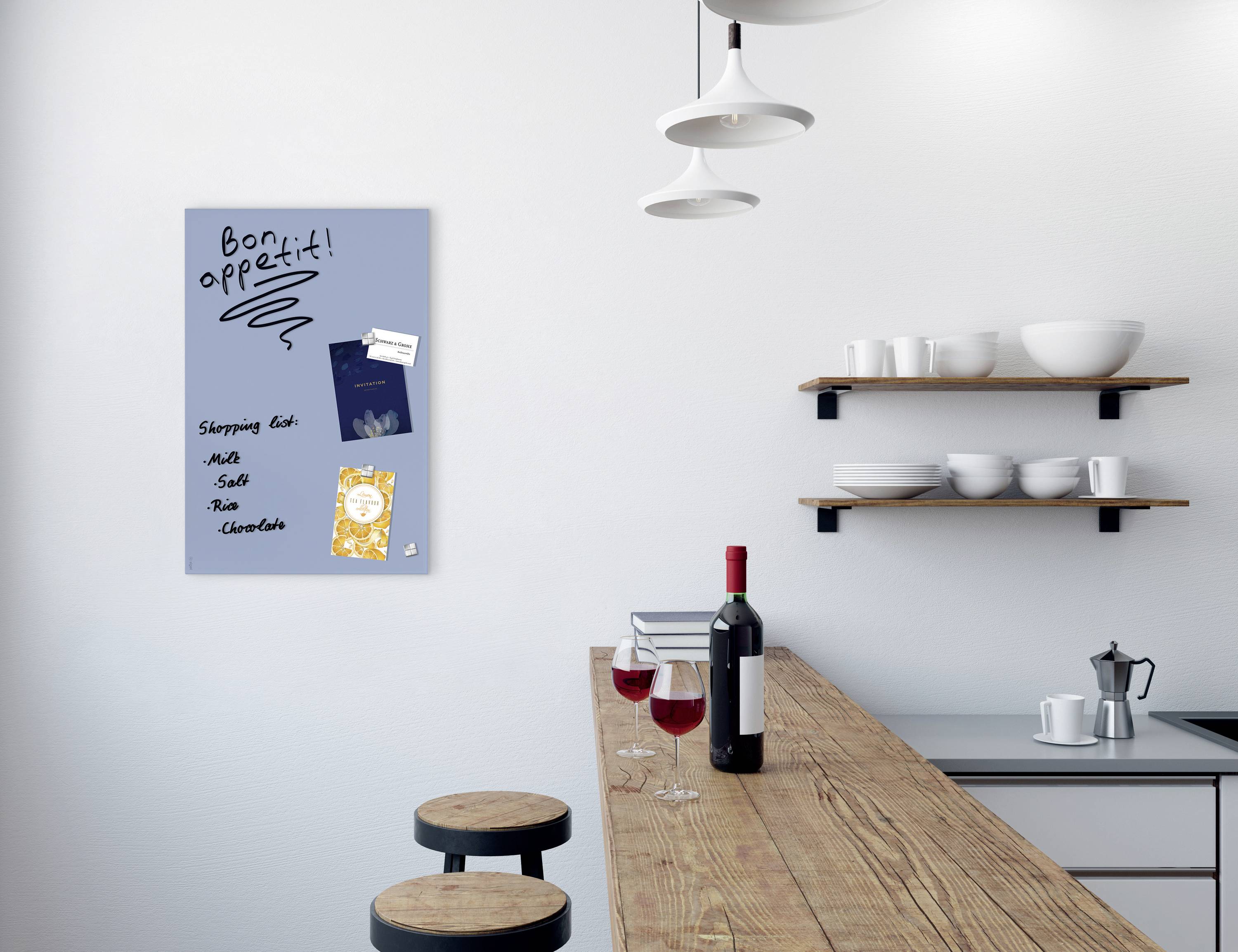 Sigel Glas-Magnetboard Artverum (B x H) 600 mm x 400 mm Pastell-Blau GL513-3