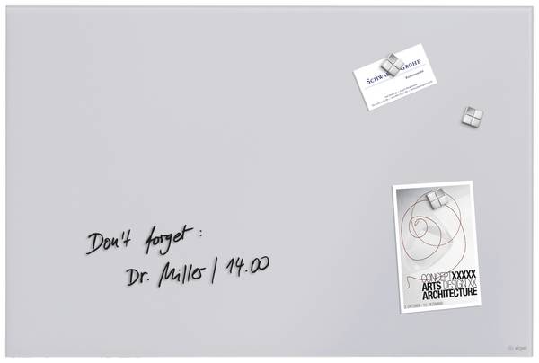 Sigel Glas-Magnetboard Artverum (B x H) 600 mm x 400 mm Hellgrau GL516