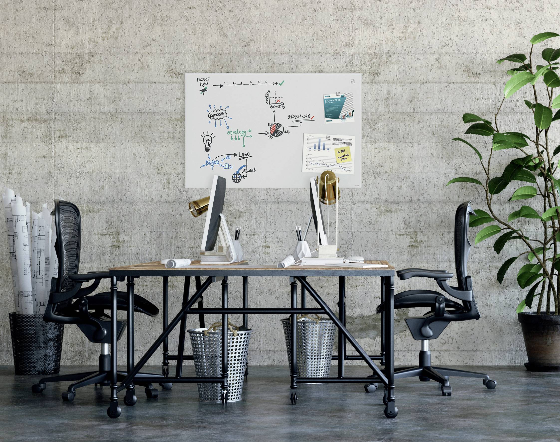 Sigel Glas-Magnetboard Artverum (B x H) 1000 mm x 650 mm Super-Weiß GL541-2