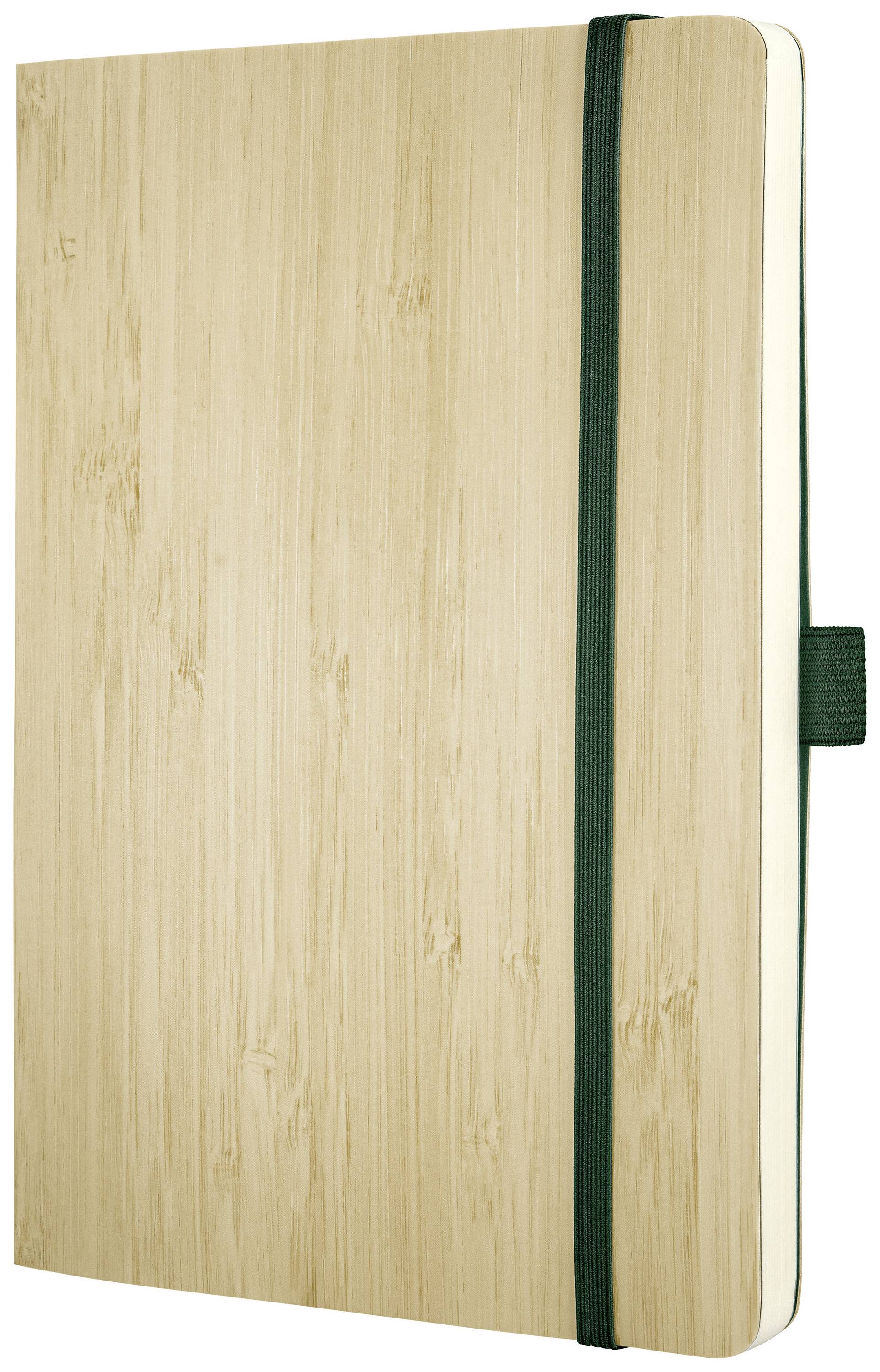 SIGEL Notizbuch Bambus ca. DIN A5 punktkariert, beige Softcover 194 Seiten