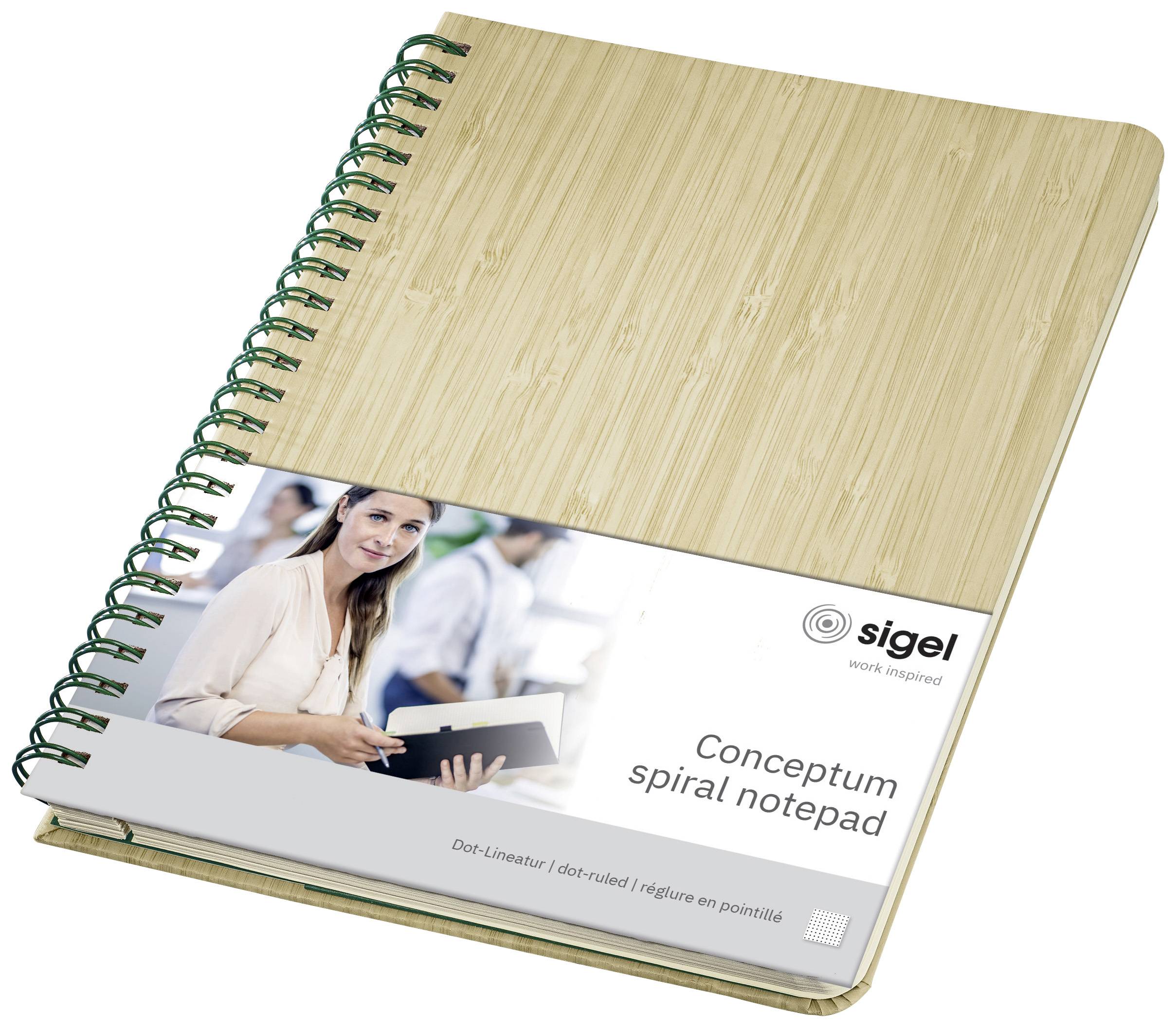 Sigel Spiralblock CONCEPTUM® Nature Edition CO672 Hardcover Beige DIN A5 Punktraster Anzahl der Blätter: 160-1