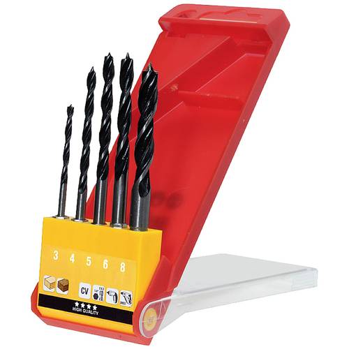 kwb 513900 Holz-Spiralbohrer-Set 3 mm, 4 mm, 5 mm, 6 mm, 8 mm 5 St.