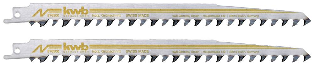 kwb 576400 Säbelsägeblätter, Holzbearbeitung, Hart-/Weichholz, Baumschnitt Sägeblatt-Länge 240 mm 2 St.-0