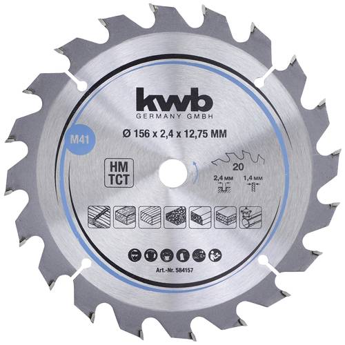kwb 584157 Hartmetall Kreissägeblatt 156 x 12.75 mm 1 St.