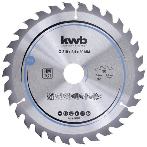 kwb 587857 Hartmetall Kreissägeblatt 210 x 30 mm 1 St.