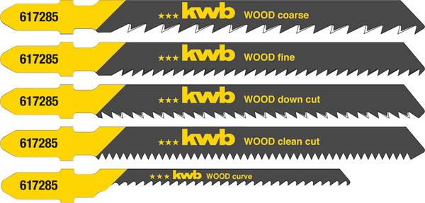 kwb 617285 Stichsägeblatt-Set für Holz 5 St.