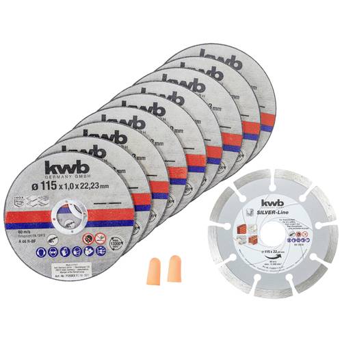 kwb 712031 Trennscheiben-Set 115 mm 10 St. Edelstahl