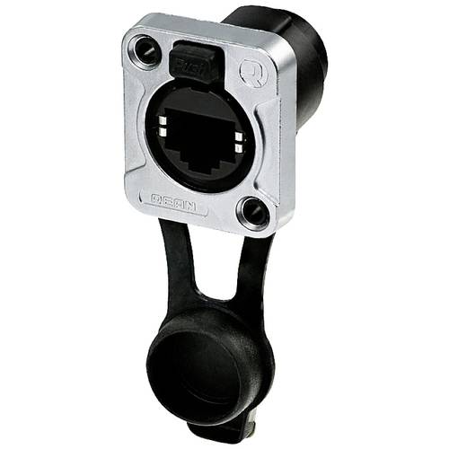 Rean AV RJ45 Durchgangs-Einbaubuchse, IP65, vernickeltes D-Gehäuse RRE8F-Z-000-1 Buchse, gerade 1 St.
