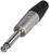Stecker im 6,3 mm Klinkenformat, oft für Audioverbindungen in Musikinstrumenten und Verstärkern verwendet.