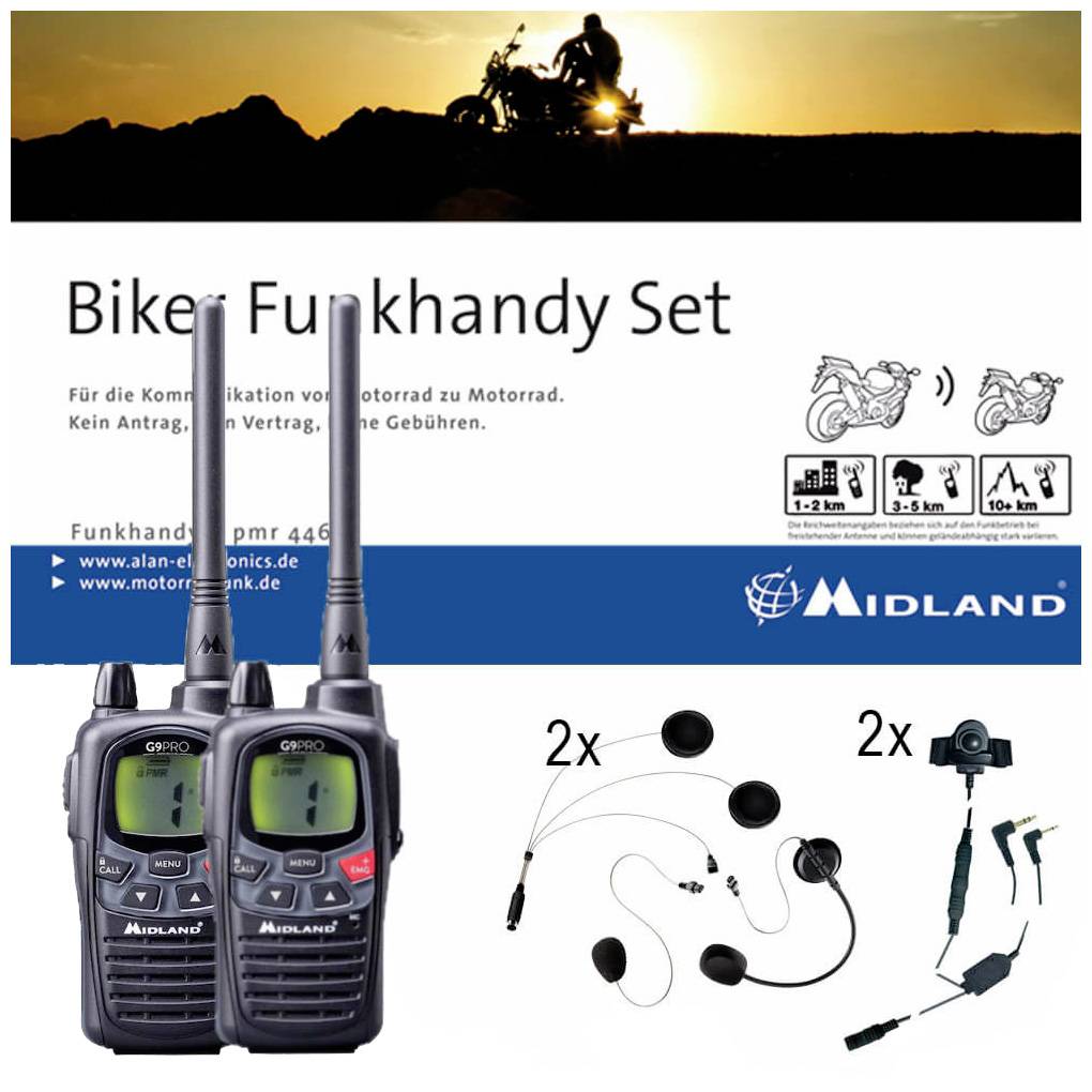 MIDLAND G9 Pro Bikerset Jet- & Integralhelm mit Ladeset