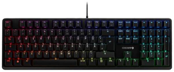 CHERRY G80-3838LWBDE-2 Kabelgebunden Gaming-Tastatur, Tastatur Deutsch, QWERTZ Schwarz Beleuchtet