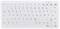Weiße USB-Tastatur im Tastenformat QWERTZ mit Funktionstastenreihe und Ziffernblock. Tasten sind beschriftet; keine Hintergrundinfo.