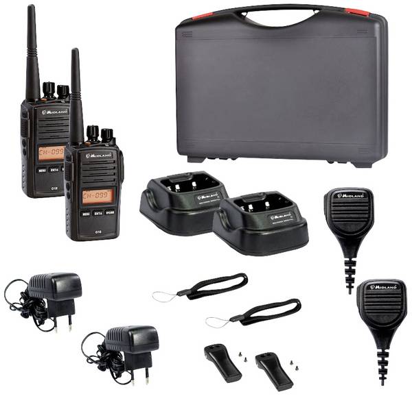 Midland G18 Pro NC 2er Koffer m. MA 25-M Security C1145.S1 PMR-Handfunkgerät