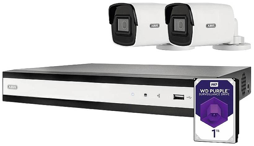 ABUS TVVR36422T - NVR + Kamera(s) - verkabelt (LAN 10/100) - 4 Kanäle - 1 x 1TB - 2 Kamera(s) - PS C