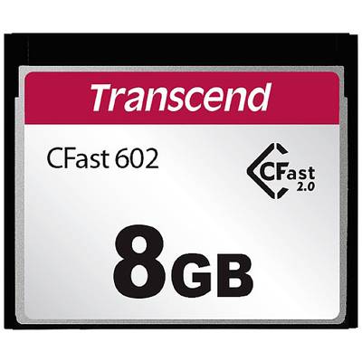'Transcend CFast 602' Speicherkarte mit 8GB Kapazität, geeignet für CFast 2.0 Geräte.