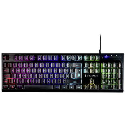 Surefire Gaming KingPin X2 Kabelgebunden, USB Gaming-Tastatur Beleuchtet, Multimediatasten Deutsch, QWERTZ, Windows® Sch