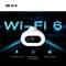 Eine Kamera vor einem 'Wi-Fi 6' Hintergrund. Text: 'Schnelleres WLAN, Reibungsloses Livestreaming, Höhere Stabilität'.