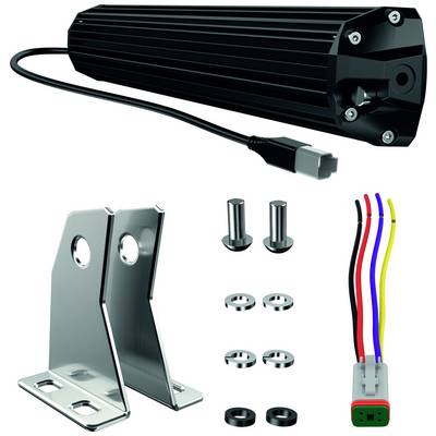 Montageset mit elektrischem Antrieb, Halterungen, Schrauben, Kabel und Stecker. Geeignet für mechanische Installationen.