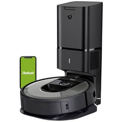 iRobot Roomba i7556 Saugroboter Silber, Schwarz App gesteuert, Kompatibel mit Amazon Alexa, kompatibel mit Google Home