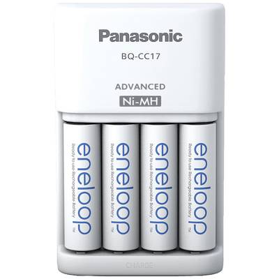 Panasonic Advanced BQ-CC17 + 4x eneloop AA Rundzellen-Ladegerät NiMH Micro (AAA), Mignon (AA)