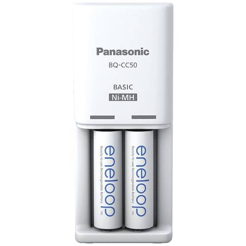 Panasonic Compact BQ-CC50 +2x eneloop AA Rundzellen-Ladegerät NiMH Micro (AAA), Mignon (AA)
