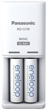 Panasonic Compact BQ-CC50 +2x eneloop AA Rundzellen-Ladegerät NiMH Micro (AAA), Mignon (AA)