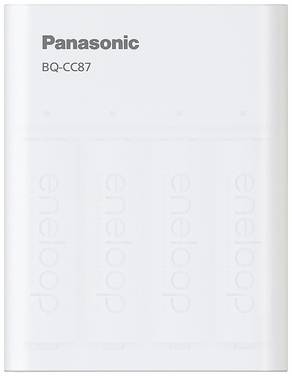 Panasonic BQ-CC87 +4x eneloop AA Rundzellen-Ladegerät NiMH Micro (AAA), Mignon (AA)