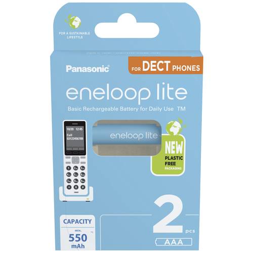 Thumbnail - eneloop eneloop lite DECT HR03 Micro (AAA)-Akku NiMH 550 1.2 V 2 St.