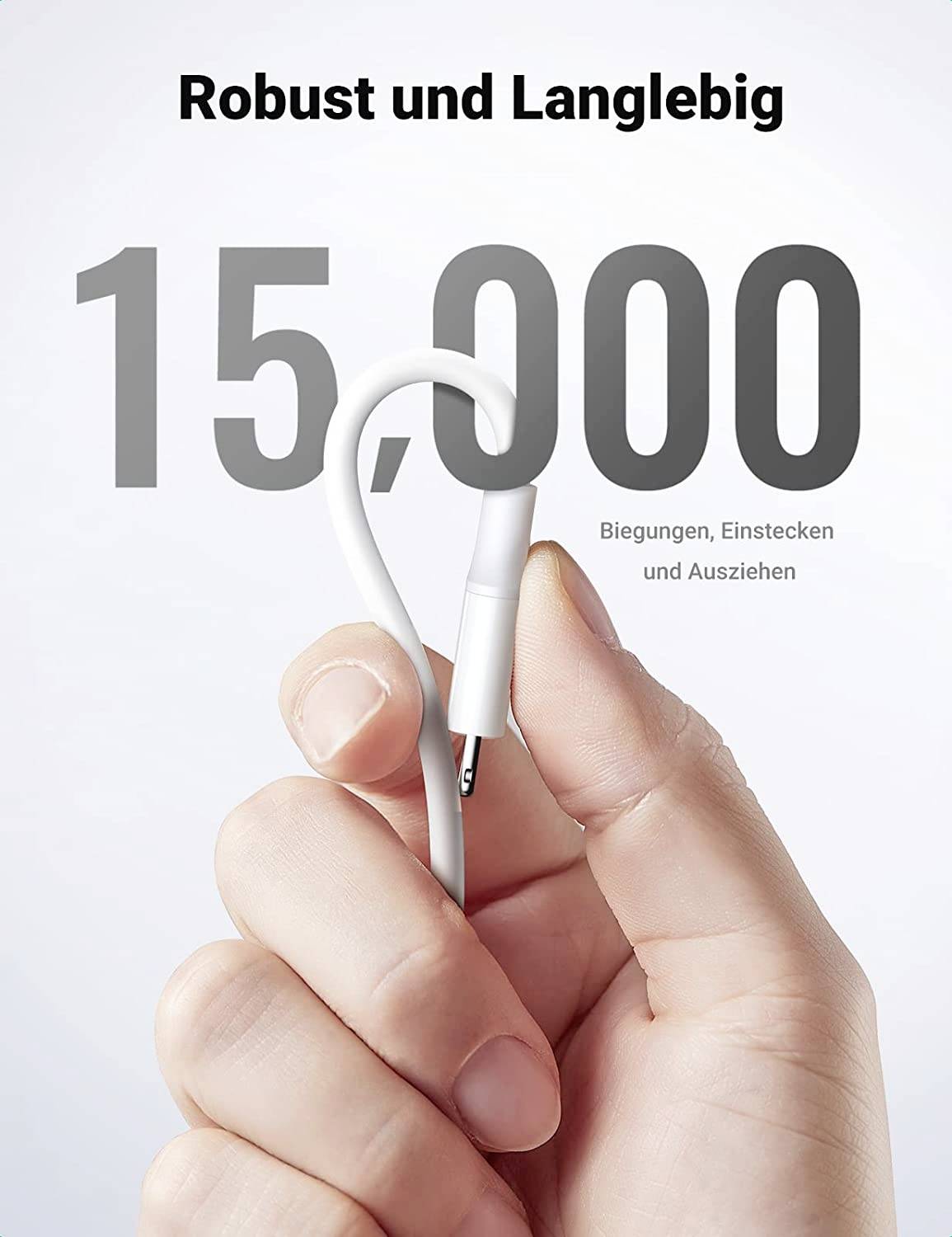 UGREEN USB-Ladekabel USB-C® Stecker, Apple Lightning Stecker 1.00 m Weiß 10493-10