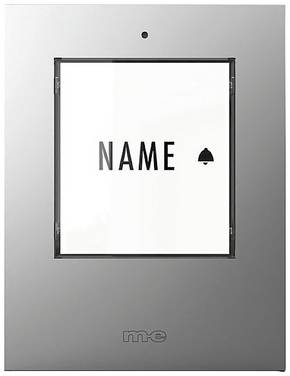m-e modern-electronics 41302 Funkklingel Sender beleuchtet, mit Namensschild