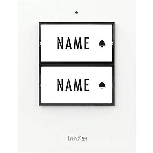 m-e modern-electronics 41357 Funkklingel Sender beleuchtet, mit Namensschild