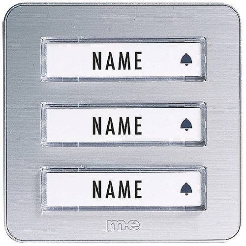 m-e modern-electronics 41082 Funkklingel Sender beleuchtet, mit Namensschild