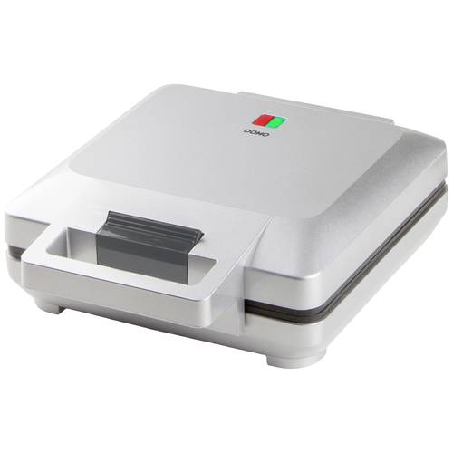 DOMO DO9250W Waffeleisen Antihaftbeschichtung, Kontrollleuchte, klappbar Silber