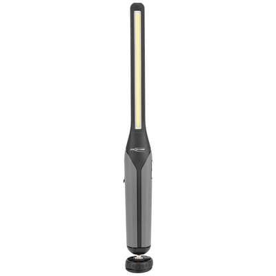 LED-Arbeitsleuchte mit schwarzem Griff und länglichem, leuchtendem Kopf. Geeignet für präzise Beleuchtung in Arbeitsumgebungen.