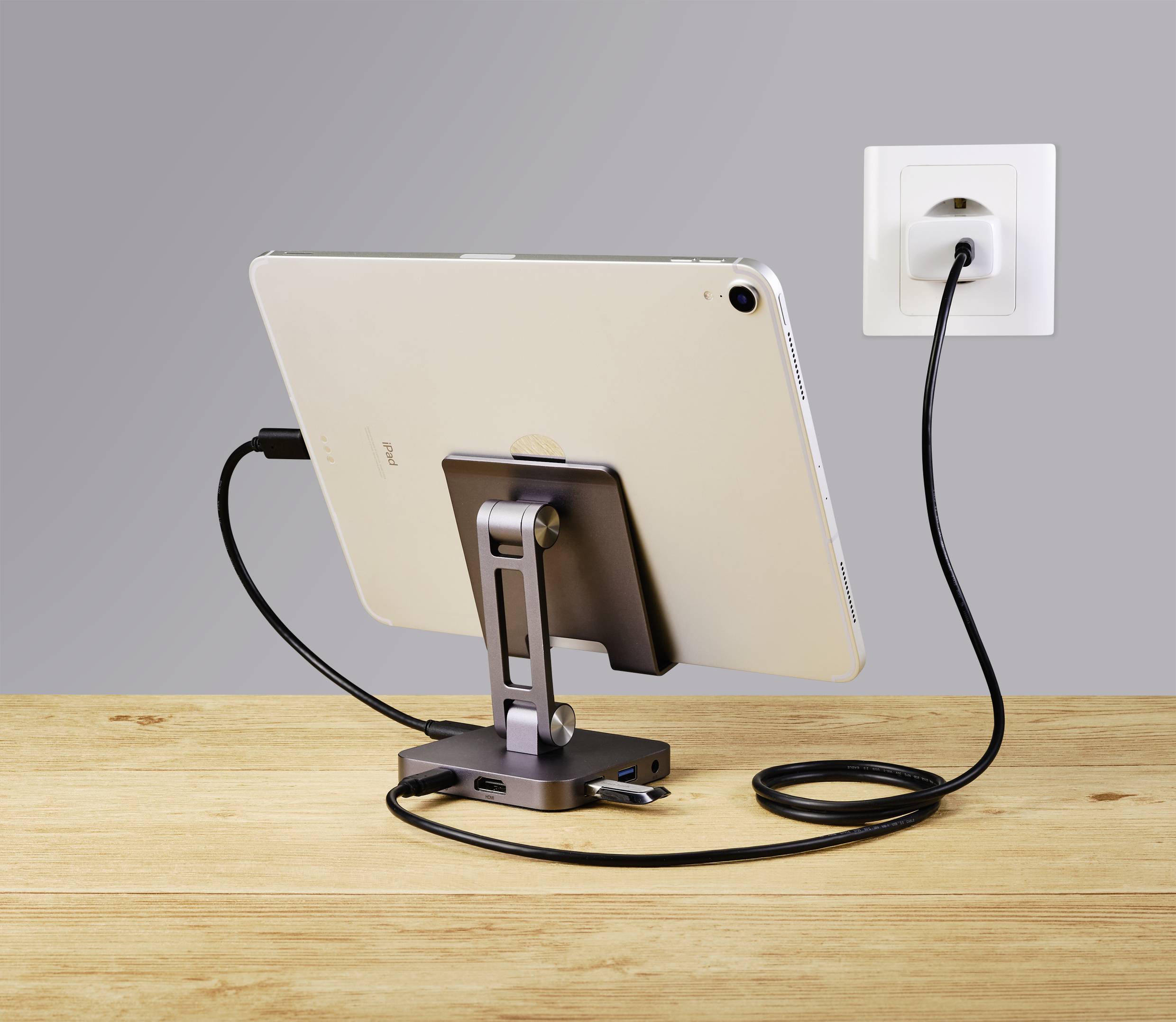 Renkforce USB-C® Tablet Dockingstation + Ständer Passend für (Details): Android Tablets & Smartphones, iPads, iPhone 15,-6