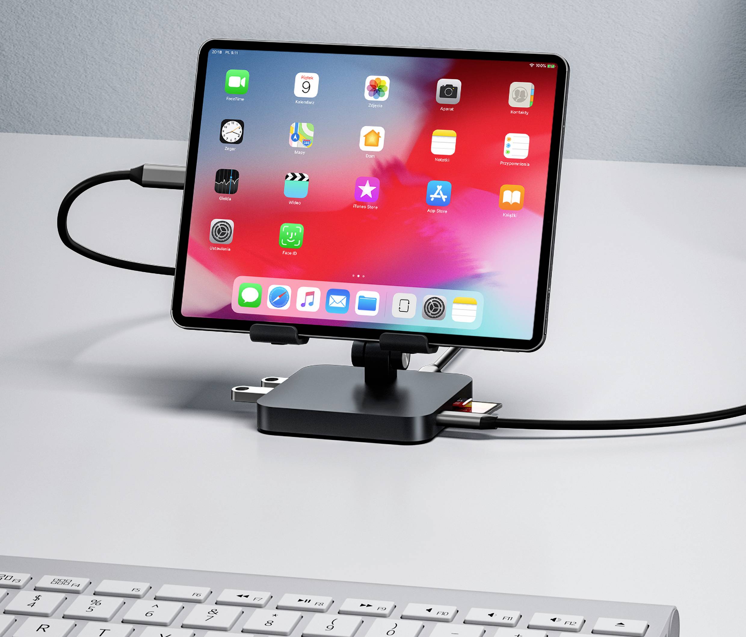Renkforce USB-C® Tablet Dockingstation + Ständer Passend für (Details): Android Tablets & Smartphones, iPads, iPhone 15,-7