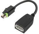 Lenovo 4X90Q93975 Mini-DisplayPort Adapter [1x - 1x DisplayPort] Schwarz 0 mm