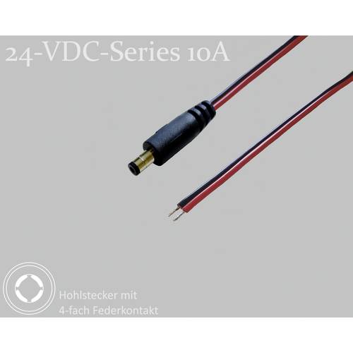 BKL Electronic 075900 DC-Steckverbinder DC-Hohlstecker - verzinnt 5.5 mm 2.1 mm 1.5 m 1 St. Single